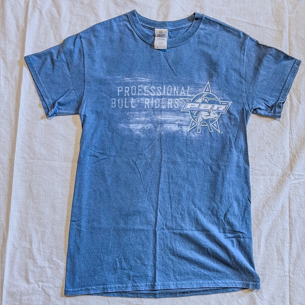 Professional Bull Rider(PBR) Graphic T-shirt - Blue - Size Small